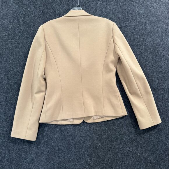 BCBG MaxAzria Blazer Women's 6 Tan Beige Two Button Jacket Career Office Lined - Picture 6 of 6